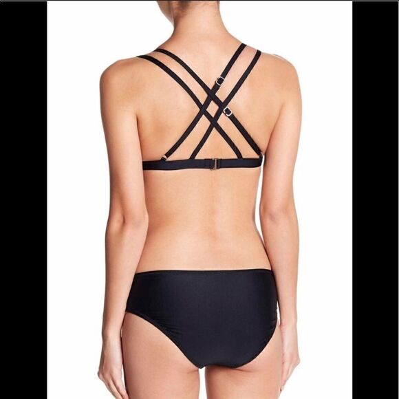 SPLENDID ELECTRIC BLOOM PRINT HALTER TOP, BLACK/PINK, SIZE: XS,‎ NWT - Picture 2 of 4